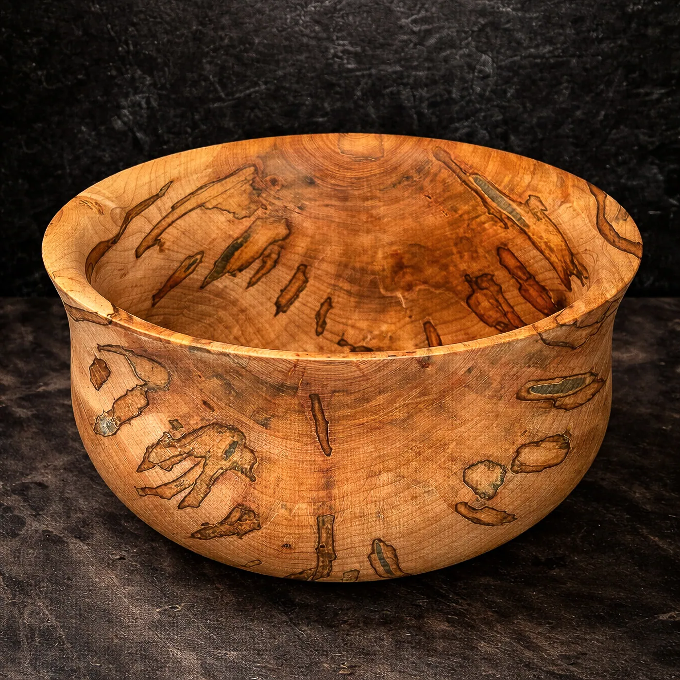 Large spalted ambrosia maple bowl.